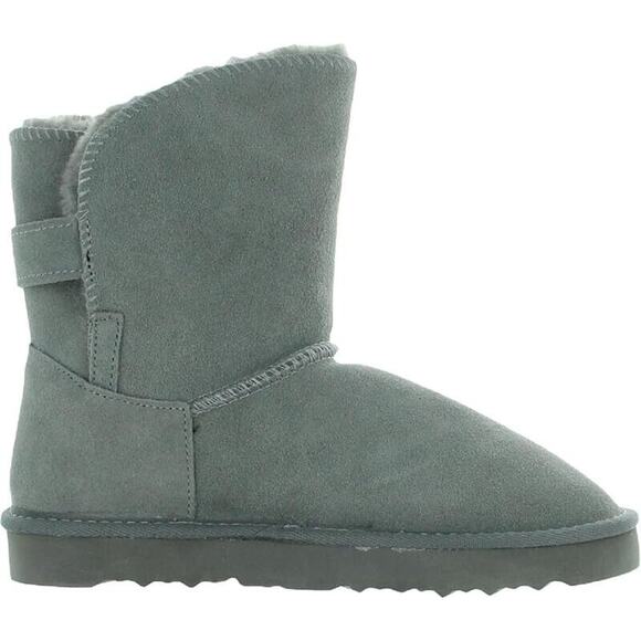 Style & Co. Womens Teenyy Suede Pull On Ankle Boots Gray 7 Medium (B,M) - Picture 2 of 3